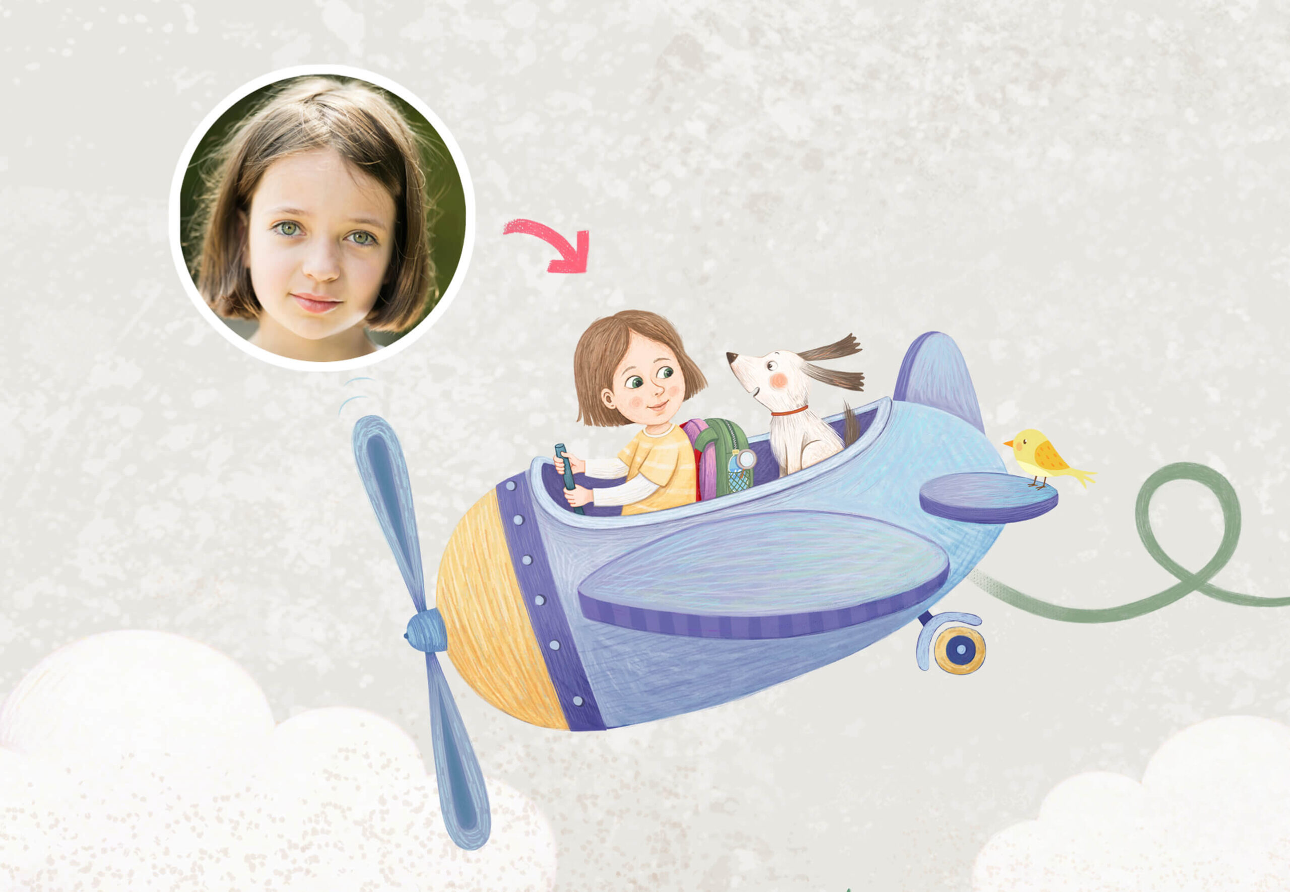 Personalizovana tapeta Oko sveta sa životinjama – personalizacija lika deteta
